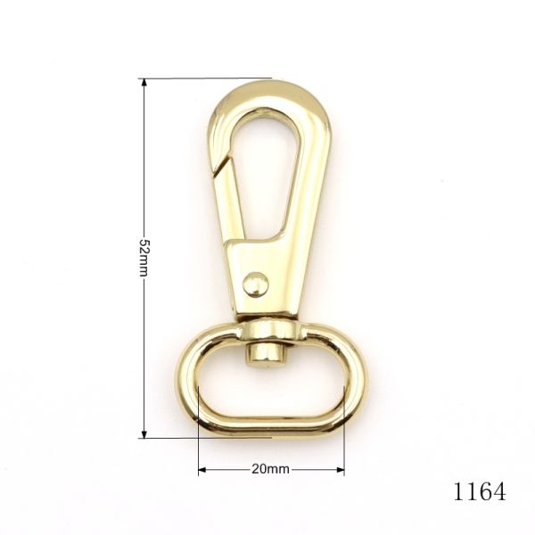 Bag Accessories Metal Snap Hook 20mm Bag Snap Hook Keychain Holder Hook Clip