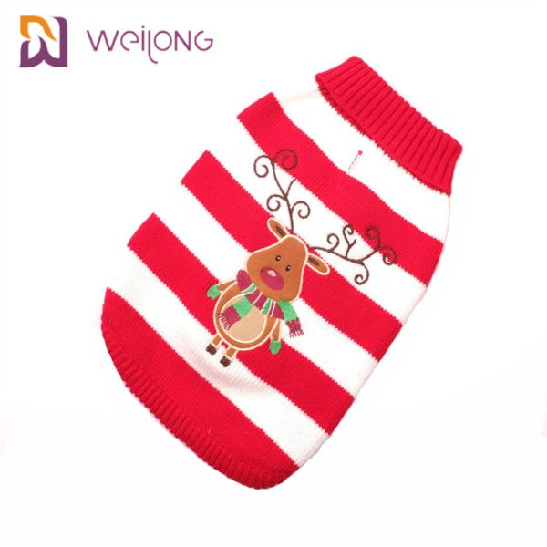 Вышитый кабель заплаты классический вяжет обмундирования щенка девушки пальто прыгуна собаки