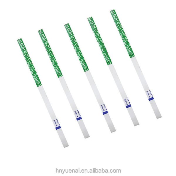 Bandelette de test de grossesse urinaire HCG avec une précision de 99,99 %, un temps de lecture de 3 à 5 minutes et une haute sensibilité (25 mUI/ml)