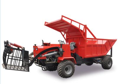 95HP Silage Dump Truck With Collect Basket , Front Loader 6 Ton Dump Truck