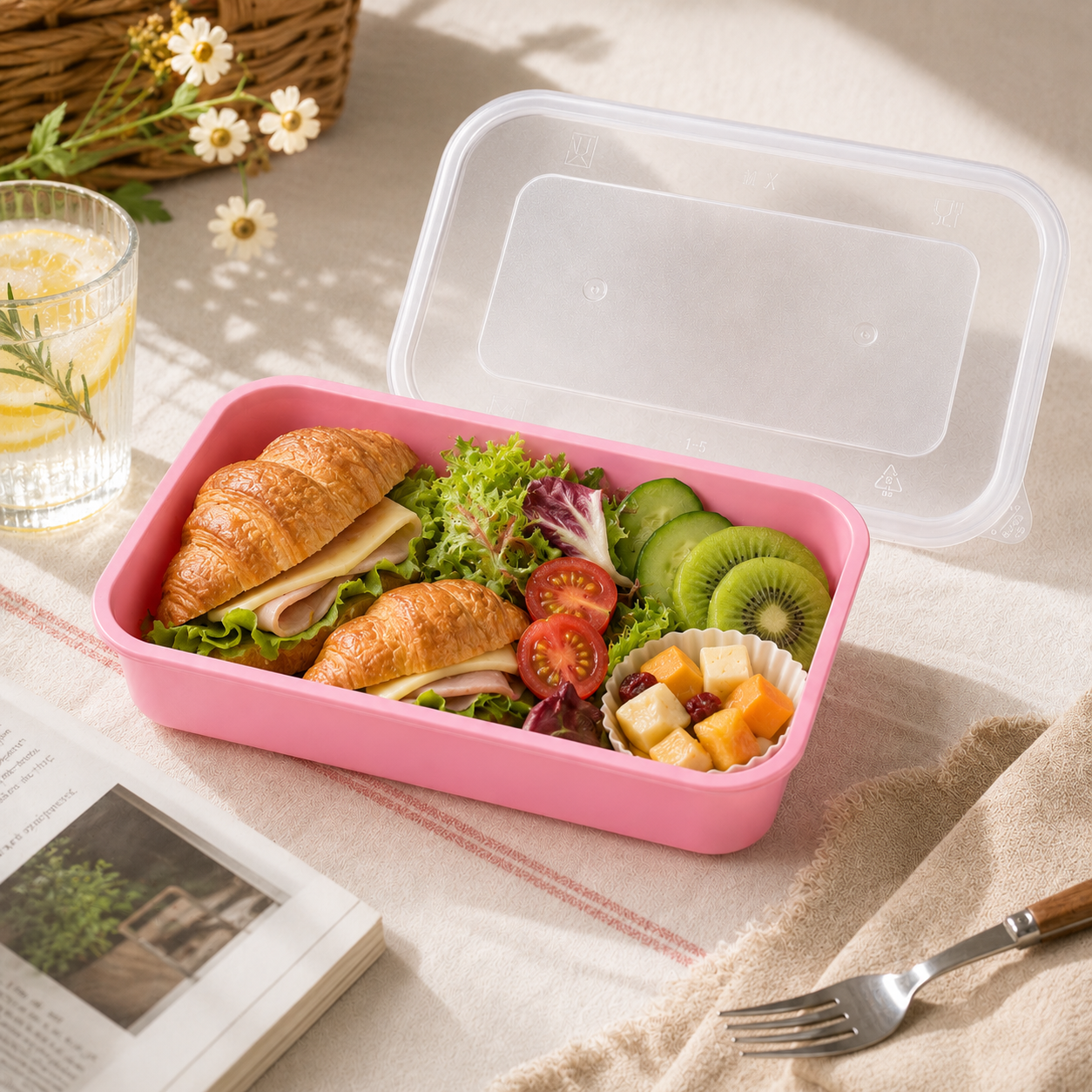 1000ml Deep PP Lunch Box for Full Meals / Food Delivery