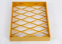 Revestimiento de malla expandida de aluminio de oro 3,5 mm 4,0 mm con marco