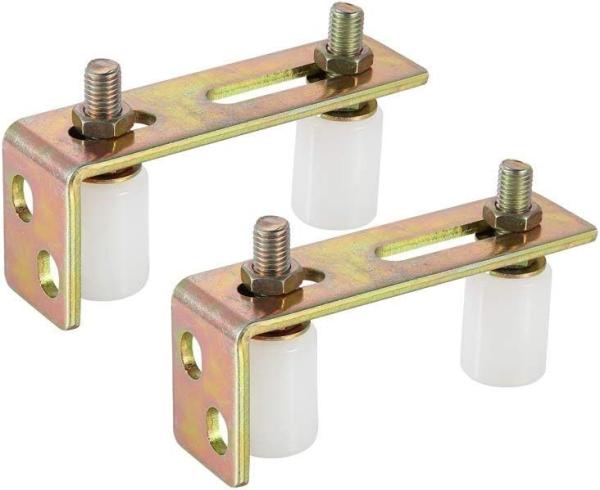Guia de rolos de porta de nylon porta deslizante ajustável rolos de nylon com bracket em forma de L rolos de guia de porta deslizantes com bracket de poste L