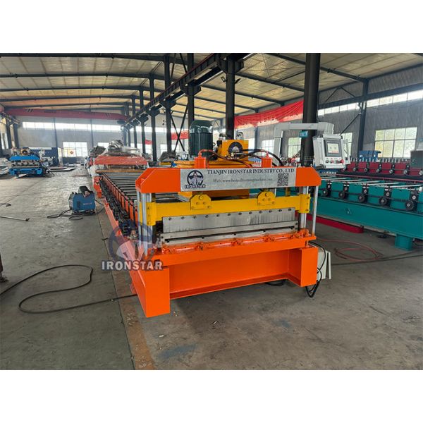 T10 C10 Trapezoidal roofing sheet roll forming machine in Kyrgyzstan metal roof roll forming machine metal roof machine