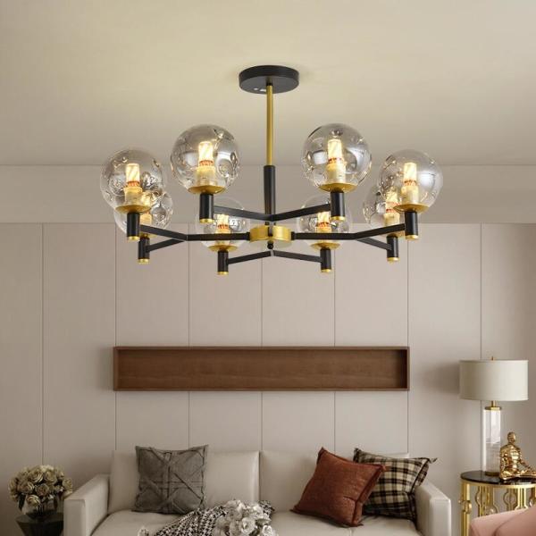 Lampes à pendentif en verre multi-tête E27 4000K 6000K Globe de verre suspendu Lampes à pendentif moderne
