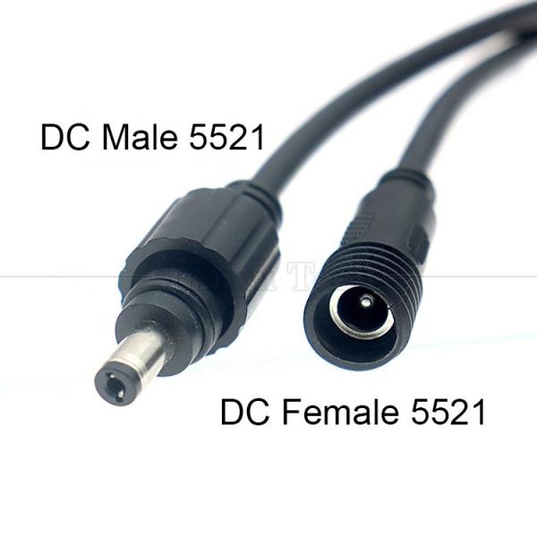 Waterproof IP68 IP67 Male to Female 5.5X2.1mm  5.5x2.5mm 3.5x1.35mm Jack DC  Power Extension Cable