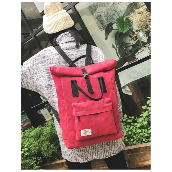 Produced and Hot sell the Handle of Canvas Backpack