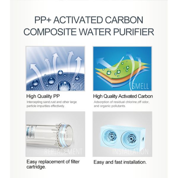 система фильтра воды из крана 231X112X294mm, универсальный очиститель воды кухонной раковины