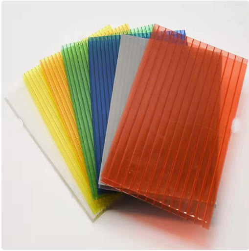 Polycarbonate Twin Wall Hollow Roofing 6mm-10mm Thick Greenhouse Sheet Clear UV