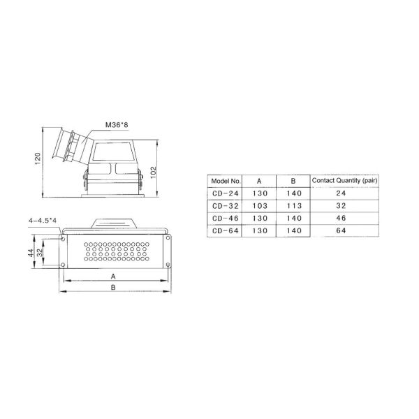 24 Pairs - 64 Pairs Vacuum Breaker Plug CD Secondary Socket For Siemens version VCB