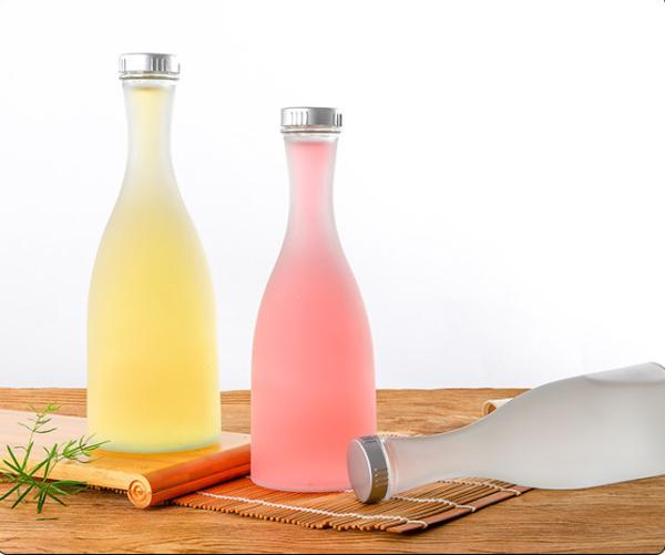 Glass Jar 250ml 375ml 500ml Glass Storage Bottle Fruit Beverage Juice Bottle