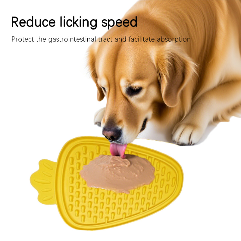 Silicone Pet Food Pad, Pet Dog Licking Pad, Slow Food Dispenser, Strawberry Shaped Licking Pad, Dog Feeder, Licking Pad