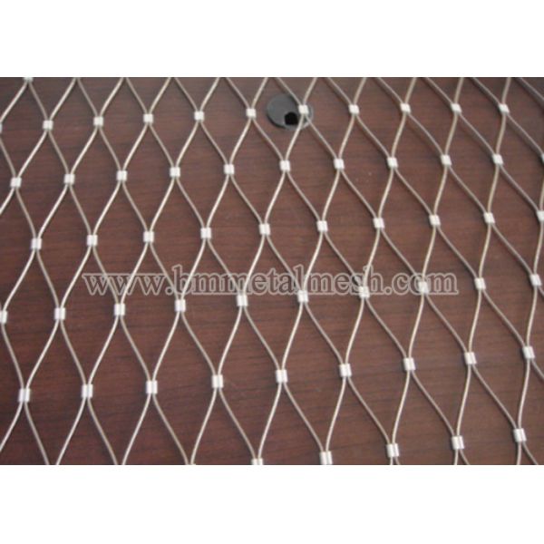 1.2Mm Stainless Steel Ferrule Rope Mesh For Aviary Bird Zoo Mesh