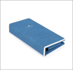 hotel leather sets blue / white pu compedium folder  for 5-star hotel guest supply