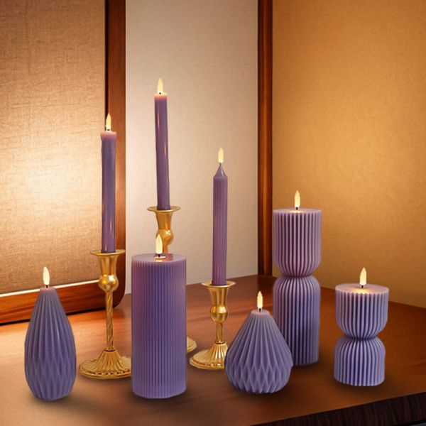 Custom LED Flameless Candle with Timer Function and Remote Control in Customizable Sizes