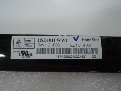 Hannstar 10.1 Inch PC LCD Module with 1024x600 Pixels and 200 cd/m² Brightness for Notebooks