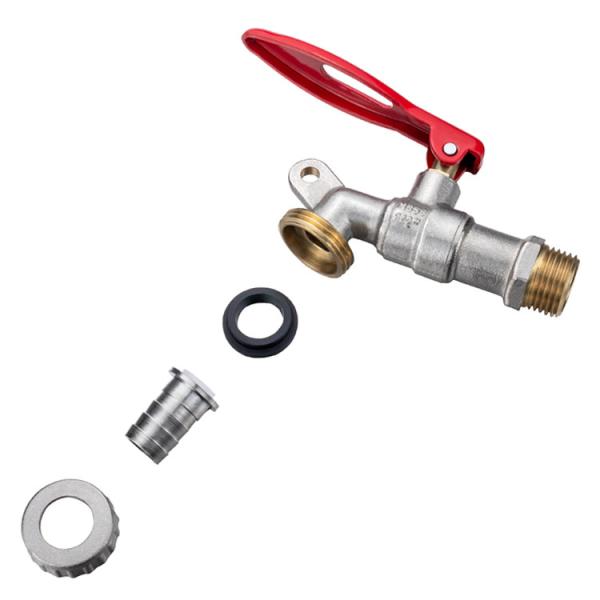 TMOK 1/2 3/4 Inch Brass Basin  Bathroom  Garden Water Tap Brass Lockable Bib Tap