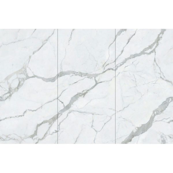 Marble Look Glossy Polished Glazed Large Slab Stone Wall Tiles for Interior Living Room