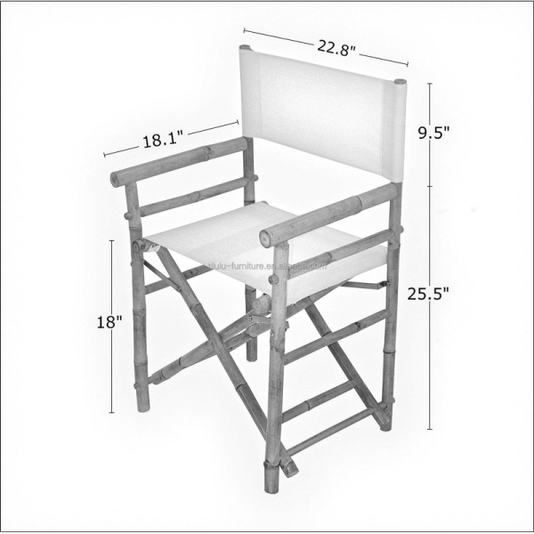 Outdoor Bamboo Wooden Director Chair Foldable Function for Beach Camping Bamboo Material Commercial Furniture