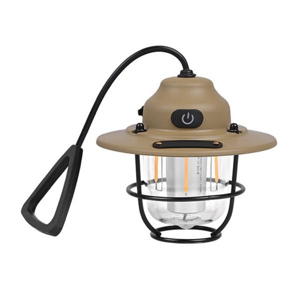 Source Factory Wholesale New Outdoor Portable Hanging Light Waterproof USB Rechargeable Lantern LED Camping Tent Lamp