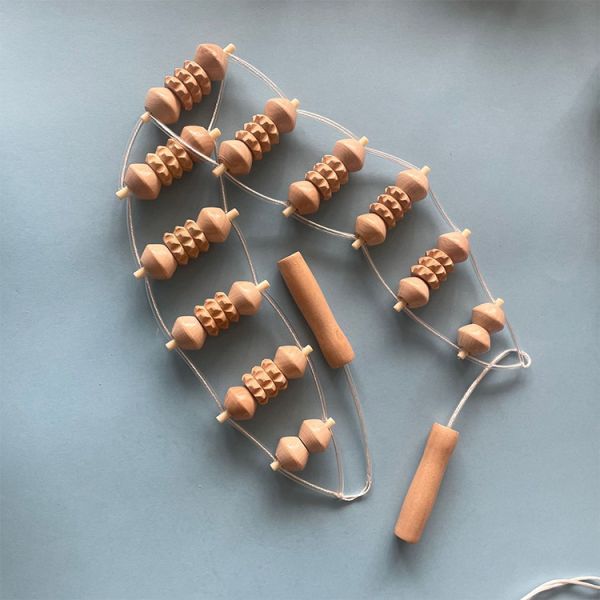 Other Safety Standard Wood Back Massage Roller Rope for Pain Relief and Relaxation