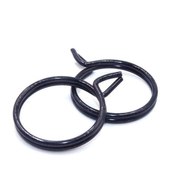 Clampe de tuyau de ressort en acier noir certifié ISO 9001 2015
