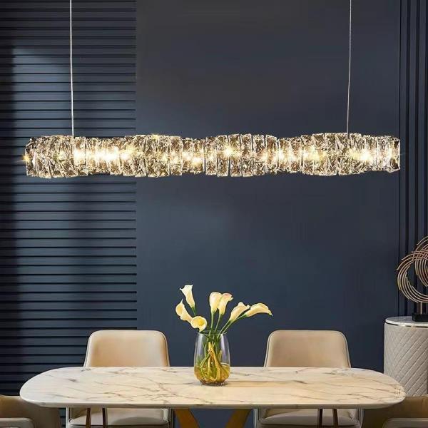 Warm Romantic Rose Gold Bedroom Living Room LED Pendant Light Acrylic Restaurant bar Chandelier