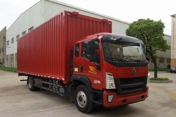 SINOTUK HOWO Used Cargo Box Truck 4×2 Drive Mode 2012 Year EURO V Emission Standard