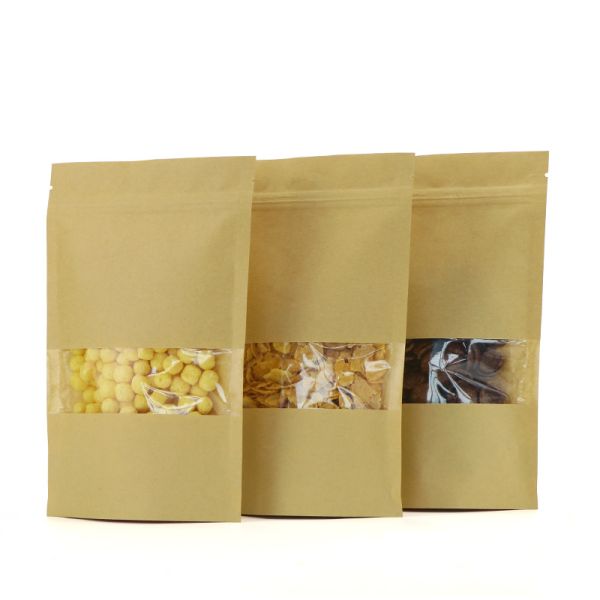 MOPP k Biodegradable Kraft Stand Up Pouch
