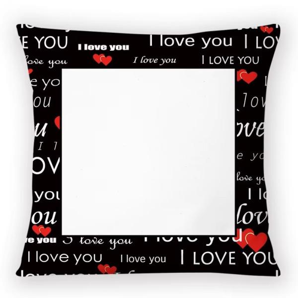 Housses de coussin vierges pour sublimation, imprimables, en forme de cœur, pour la Saint-Valentin