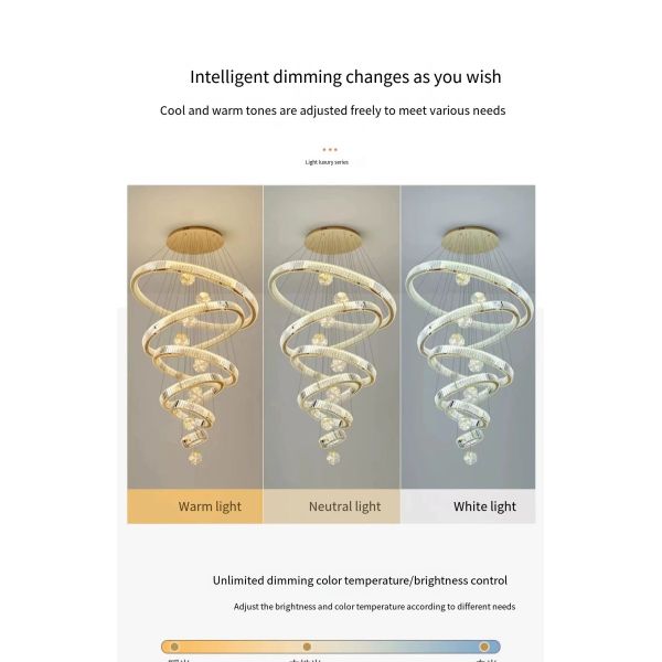 JYLIGHTING Long Luxury Pendant Lights Hotel Hall Foyer Staircase Wedding Led Gold K9 Crystal Ball Chandelier Crystal Pendant Light