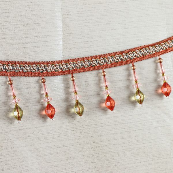 Handmade fashionable chain beads lace tassels fringes for curtain/sofa/pillow decoration