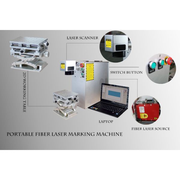 3 YEAR Mini Fiber Laser Marking Machine For Stainless Steel Metal Jewellery