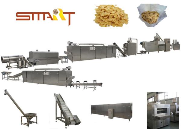 O milho de aço inoxidável lasca-se cereal automático da máquina da fabricação que faz a máquina