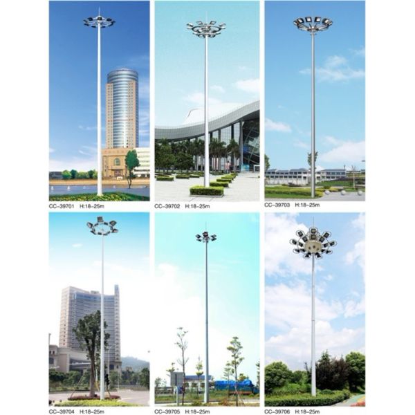 Само - поддержка наружный светодиодный экран высокомачтовые опоры освещения для площади освещения