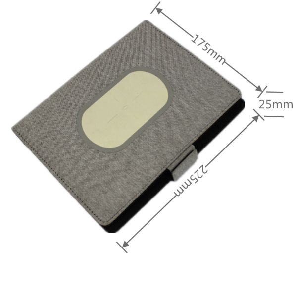 A5 серый беспроводной поручая блокнот, ультратонкое младшее Padfolio 5x8