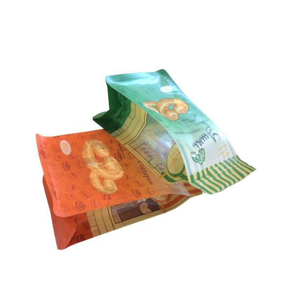 OEM Food Packing Bag Resealable Flat bottom Packaging bag Zipper Lock pouch bag for tea or dry food