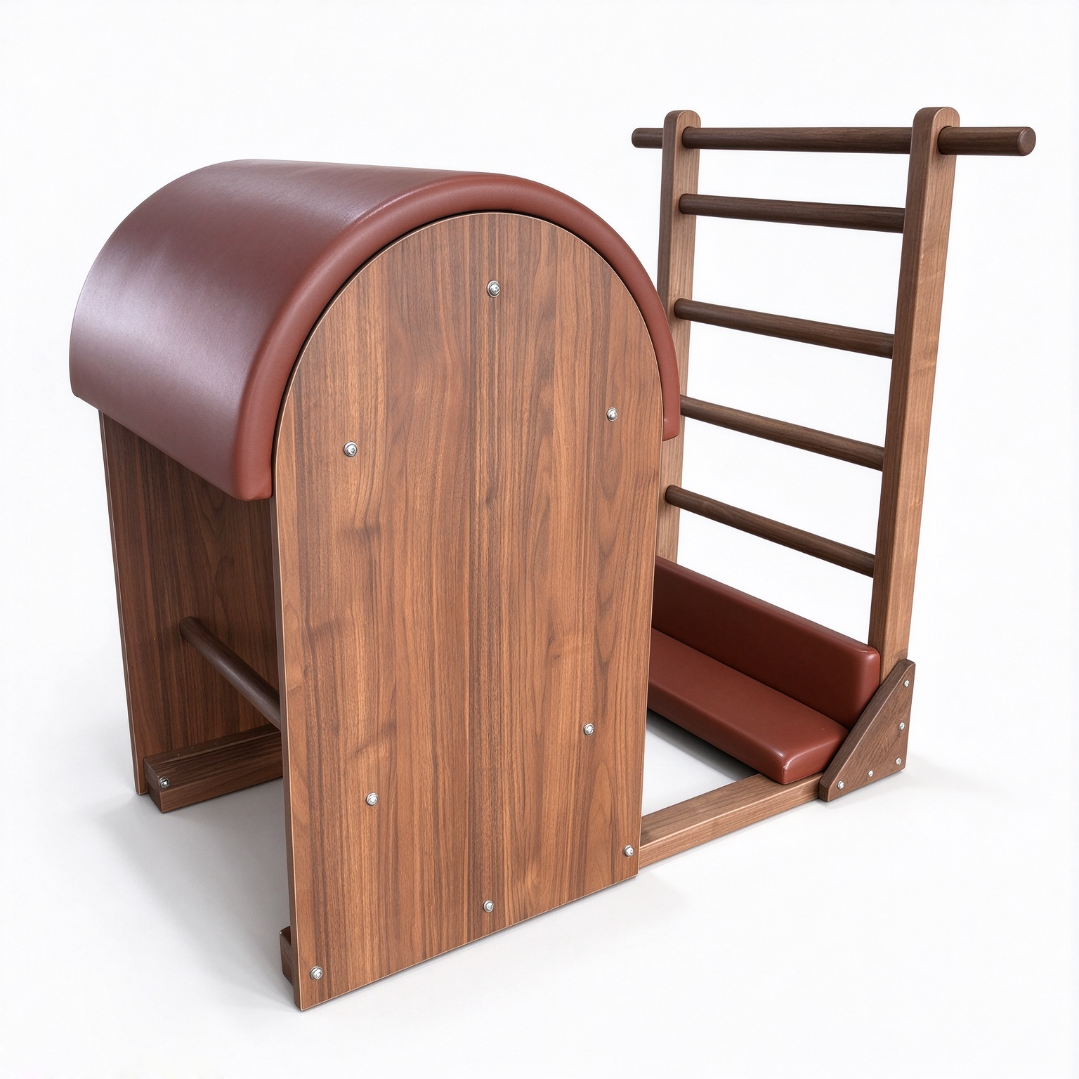 Premium Solid Walnut Wood High Barrel Pilates Ladder Equipment Custom