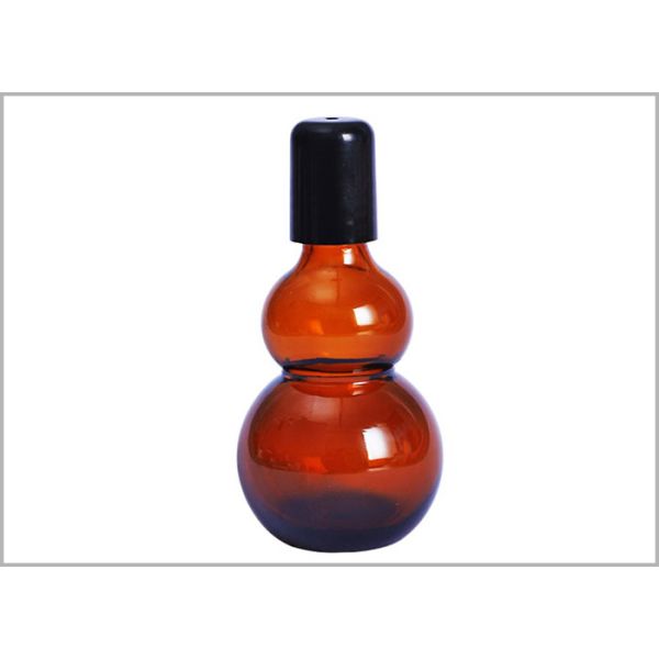 Calabash Amber Glass Odm Roll On Essential Oil Bottles With Stainless Steel Massage Ball