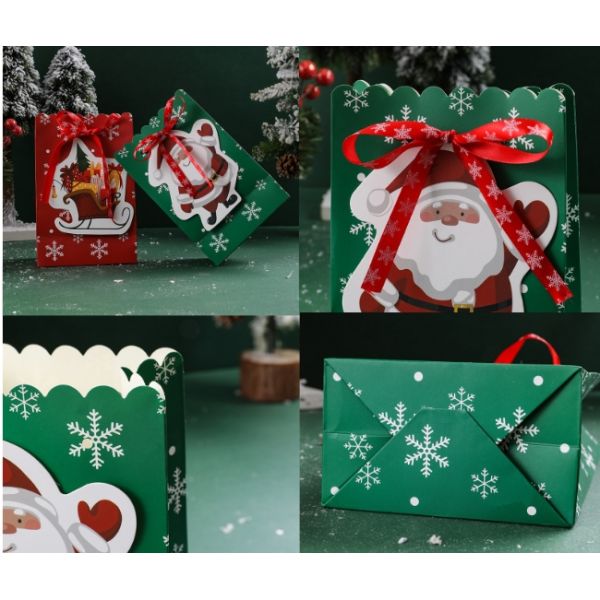 Рождество узла смычка ленты напечатало бумажные мешки для подарка упаковывая 5g/Pcs