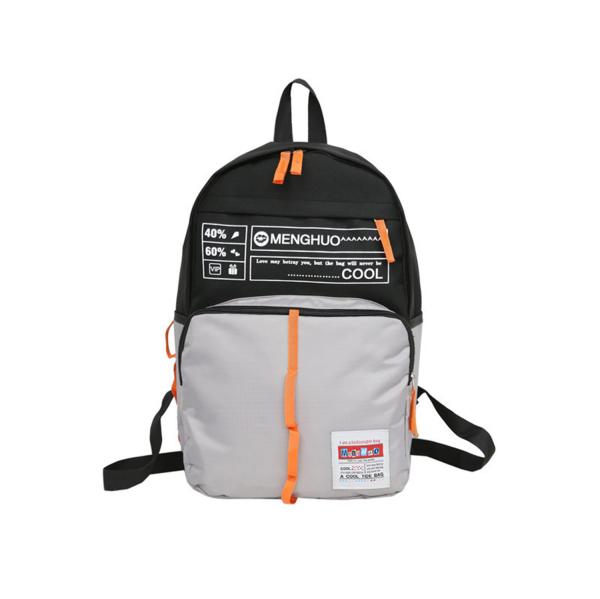 summer new Korean style letter printed backpack casual fashion contrast men's and women's outdoor backpacks