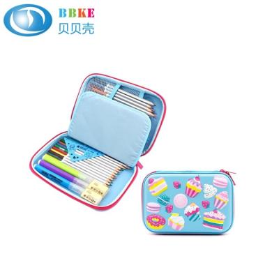 Crianças duras portáteis bonitas coloridas de EVA Pencil Case For School dos desenhos animados feitos sob encomenda