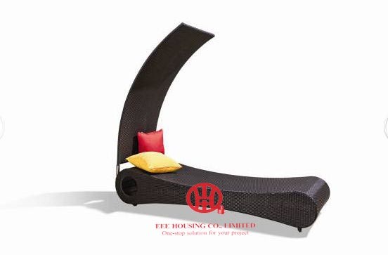 rattan patio recliner chair modern outdoor furniture chaise lounge