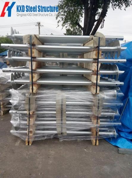 DIP chaud galvanisation préfabriqué en acier pile-moulé support avec vis hélicoïdale boulon d'ancrage