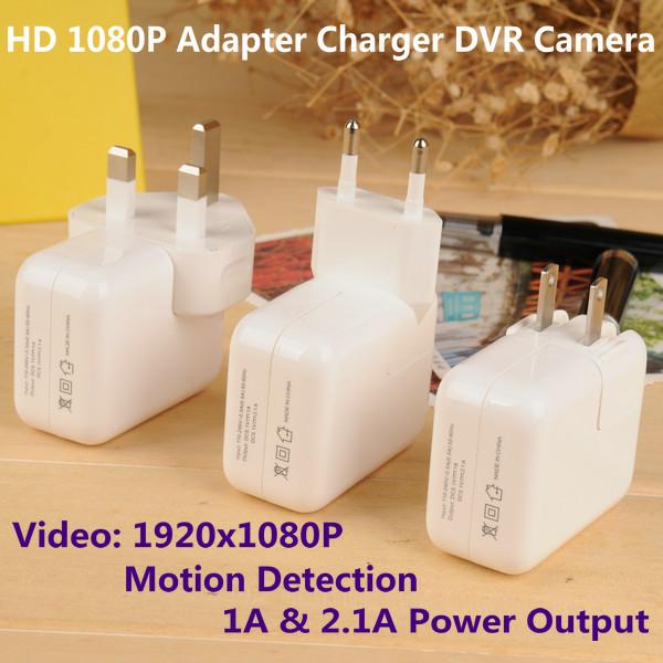 1080P Mini Adapter CCTV Surveillance DVR Spy Camera Motion Detection US/EU/UK Plug Charger
