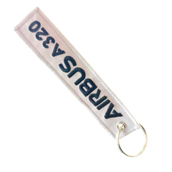 ​Custom Airbus Keychain - Aviation-Themed Embroidered Gift with Durable Metal Ring & Eco Materials​