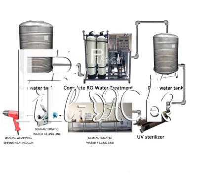 0- 2L Semi Automatic Pure Drinking PET Bottle Washing Filling Capping Equipment Plant Water Filling Machine Line