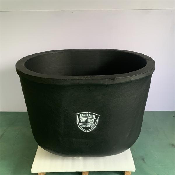 15.5kg Capacity Cylindrical Graphite Clay Crucible For Melting / Casting