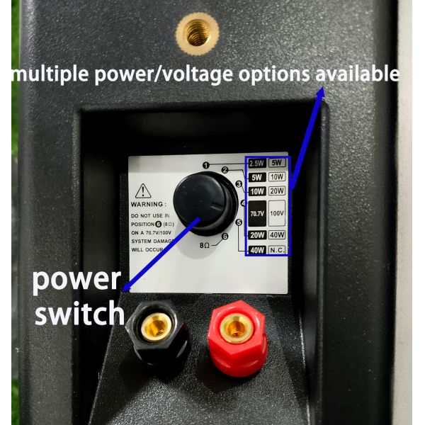 Altavoz de pared de dos vías 40/20/10/5w/8ohm Tweeter individual y Woofer de 6