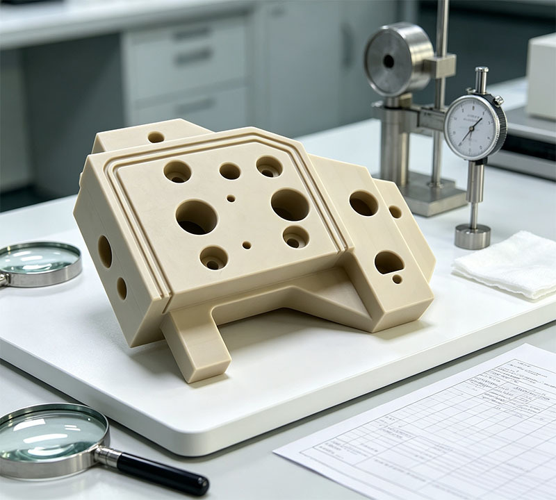 Custom CNC Machined PEEK Plastic Components with High-Temperature Resistance, Chemical Stability, and Strict Dimensional Tolerance